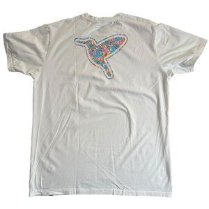 Birddogs Shirt Mens L White Bird Graphic Tee‎ Cotton Short Sleeve Preppy